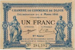 1 Franc FRANCE regionalism and miscellaneous Dijon 1916 JP.053.09