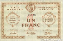 1 Franc FRANCE regionalism and various Elbeuf 1918 JP.055.02 AU-