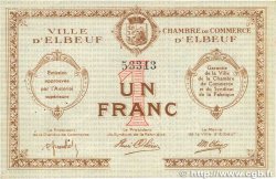 1 Franc FRANCE regionalism and miscellaneous Elbeuf 1918 JP.055.02