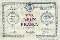 2 Francs FRANCE regionalismo y varios Elbeuf 1918 JP.055.03