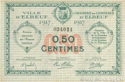 50 Centimes FRANCE regionalism and miscellaneous Elbeuf 1917 JP.055.09