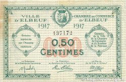 50 Centimes FRANCE regionalism and miscellaneous Elbeuf 1917 JP.055.09 VF+