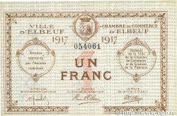 1 Franc FRANCE Regionalismus und verschiedenen Elbeuf 1917 JP.055.11