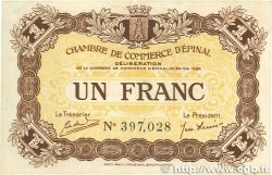 1 Franc FRANCE Regionalismus und verschiedenen Épinal 1920 JP.056.05 VZ