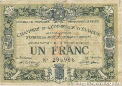 1 Franc FRANCE regionalism and various Évreux 1917 JP.057.12 G