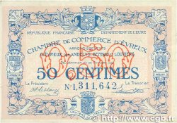 50 Centimes FRANCE Regionalismus und verschiedenen Évreux 1920 JP.057.18