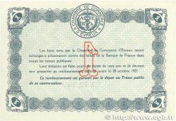 1 Franc FRANCE regionalism and miscellaneous Évreux 1920 JP.057.19 AU+