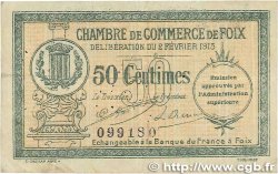 50 Centimes FRANCE regionalism and miscellaneous Foix 1915 JP.059.05 VF