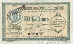 50 Centimes Annulé FRANCE Regionalismus und verschiedenen Foix 1915 JP.059.09 fST