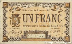 1 Franc FRANCE regionalismo y varios Granville 1915 JP.060.04 BC+