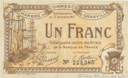 1 Franc FRANCE regionalism and various Granville 1917 JP.060.13 VF