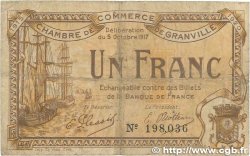 1 Franc FRANCE Regionalismus und verschiedenen Granville 1917 JP.060.13 S