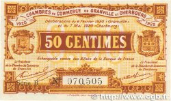 50 Centimes FRANCE Regionalismus und verschiedenen Granville et Cherbourg 1920 JP.061.01 VZ+