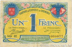 1 Franc FRANCE regionalism and various Grenoble 1917 JP.063.20 F