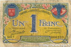 1 Franc FRANCE regionalism and various Grenoble 1917 JP.063.25 G