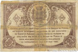 2 Francs FRANCE regionalism and various Guéret 1915 JP.064.05 G