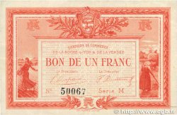 1 Franc FRANCE regionalism and various La Roche-Sur-Yon 1915 JP.065.17 VF+