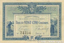25 Centimes FRANCE regionalism and miscellaneous La Roche-Sur-Yon 1916 JP.065.26