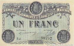 1 Franc FRANCE Regionalismus und verschiedenen Laval 1920 JP.067.02 VZ