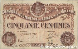 50 Centimes FRANCE Regionalismus und verschiedenen Laval 1920 JP.067.03 SS
