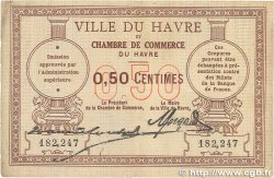 50 Centimes FRANCE regionalismo y varios Le Havre 1914 JP.068.01 BC