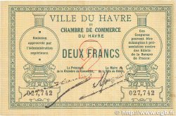2 Francs FRANCE regionalism and various Le Havre 1914 JP.068.07 VF+
