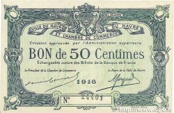 50 Centimes FRANCE Regionalismus und verschiedenen Le Havre 1916 JP.068.14 fST