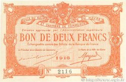 2 Francs FRANCE regionalismo y varios Le Havre 1916 JP.068.16 SC+