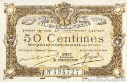50 Centimes FRANCE Regionalismus und verschiedenen Le Havre 1917 JP.068.17 fST+