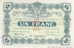 1 Franc FRANCE Regionalismus und verschiedenen Le Havre 1920 JP.068.22 VZ+