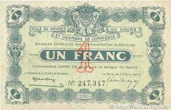 1 Franc FRANCE Regionalismus und verschiedenen Le Havre 1920 JP.068.22 VZ