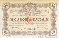 2 Francs FRANCE regionalism and various  1920 JP.068.24var. VF+