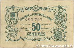 50 Centimes FRANCE regionalism and miscellaneous Le Mans 1915 JP.069.01 VF-