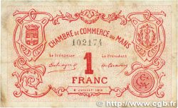 1 Franc FRANCE regionalism and miscellaneous Le Mans 1915 JP.069.05 F