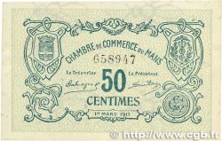 50 Centimes FRANCE Regionalismus und verschiedenen Le Mans 1917 JP.069.09 fST