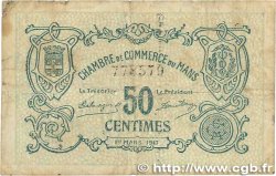 50 Centimes FRANCE regionalism and various Le Mans 1917 JP.069.09 VF-