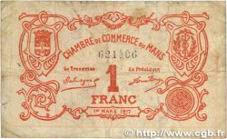 1 Franc FRANCE regionalism and miscellaneous Le Mans 1917 JP.069.12 F