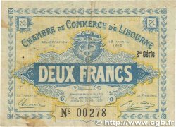 2 Francs FRANCE regionalismo y varios Libourne 1915 JP.072.14 BC