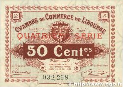 50 Centimes FRANCE regionalism and miscellaneous Libourne 1917 JP.072.18 VF+