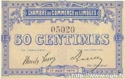 50 Centimes FRANCE regionalism and various  1914 JP.073.01var. XF