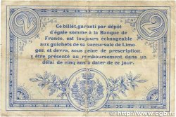 2 Francs FRANCE regionalismo e varie Limoges 1914 JP.073.05 q.BB