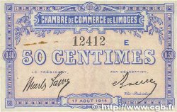 50 Centimes FRANCE regionalism and miscellaneous  1914 JP.073.08var. VF