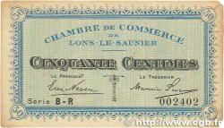 50 Centimes FRANCE regionalism and various Lons-Le-Saunier 1918 JP.074.16 VF