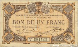 1 Franc FRANCE regionalism and miscellaneous Lorient 1915 JP.075.15 VF