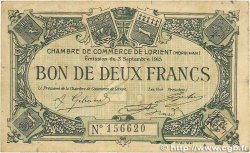 2 Francs FRANCE regionalism and miscellaneous Lorient 1915 JP.075.16