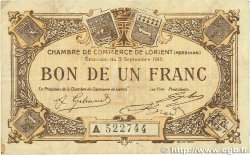 1 Franc FRANCE regionalism and miscellaneous Lorient 1915 JP.075.24 VF