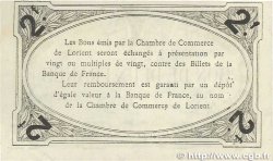 2 Francs FRANCE regionalism and various Lorient 1915 JP.075.28 VF+