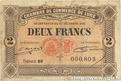 2 Francs FRANCE Regionalismus und verschiedenen Lure 1920 JP.076.39 SGE