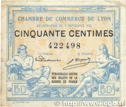 50 Centimes FRANCE regionalism and miscellaneous Lyon 1915 JP.077.03 VF
