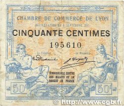 50 Centimes FRANCE Regionalismus und verschiedenen Lyon 1915 JP.077.03 S